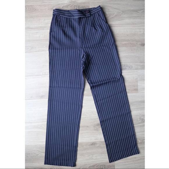 M Boutique Pinstripe Wide-Leg Pant - Picture 3 of 5